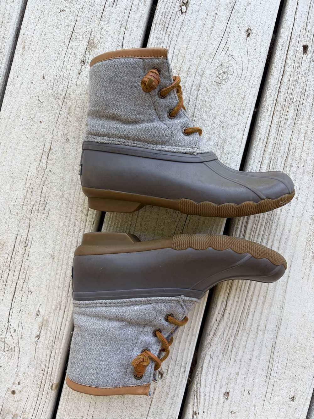 Sperry‎ Girls Saltwater Embossed Wool Duck Boots - Size 1 - Picture 3 of 10